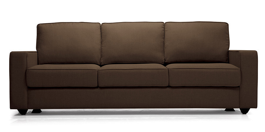 Fleming Fabric Sofa 3Seater Dark Brown